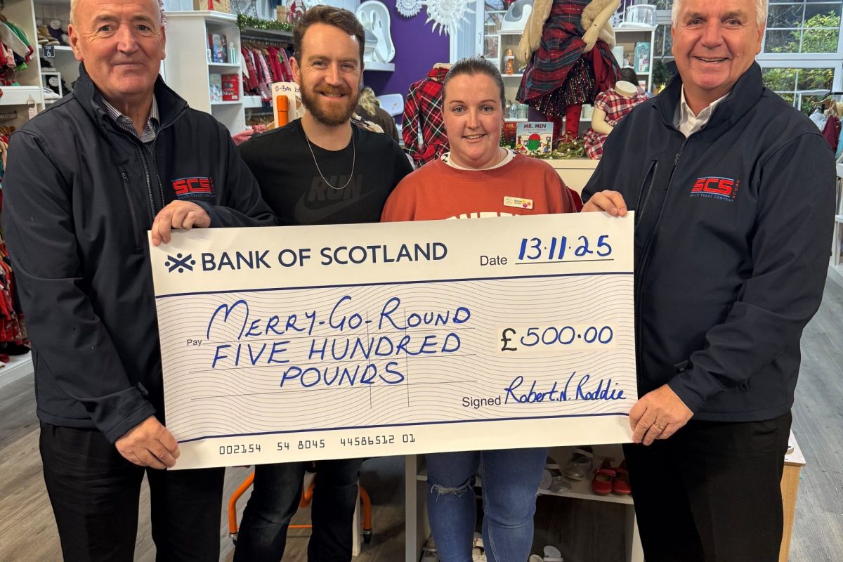 Robert Roddie and James Sweeney at Merry Go R ound on Thursday 13.11.2025 - £500 donation